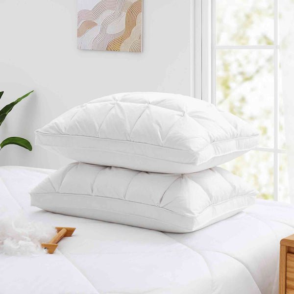 Puredown Luxury Puffy Cotton Down Pillows
