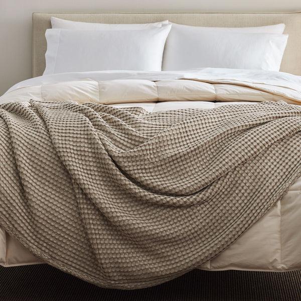 Puredown Organic Cotton Waffle Blanket