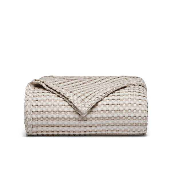 puredown Organic Cotton Waffle Blanket