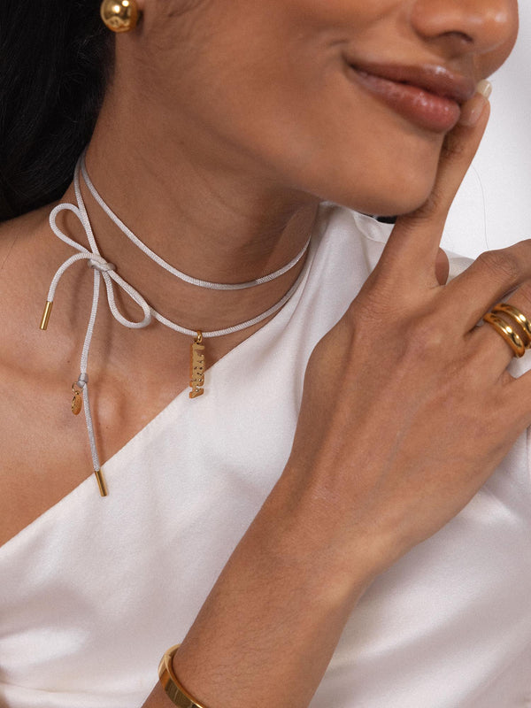 Purelei Graue Satin Kette Halsketten