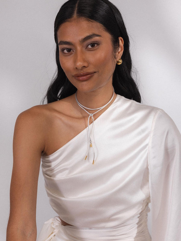 Purelei Graue Satin Kette Halsketten