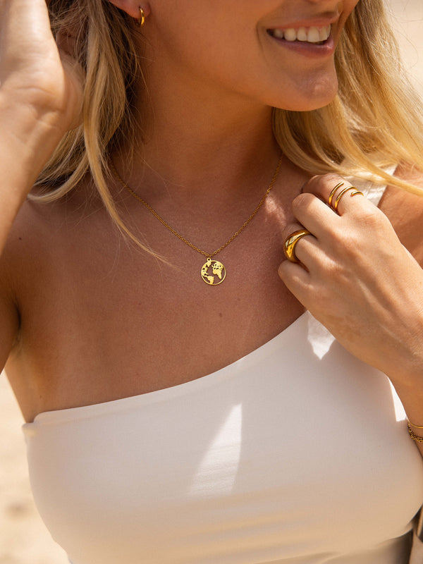 Purelei World Map Kette Halsketten