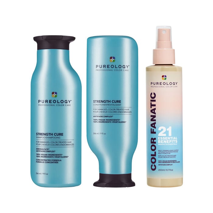 pureology Strength Cure Daily Damage Protection Hair Care Set