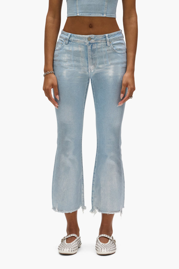 purple brand Ankle Bootcut Silver Foil Light Indigo