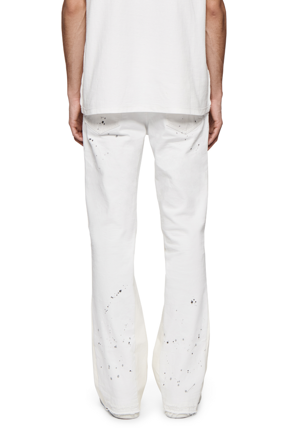 Purple Brand Double Panels Flare Blowouts Light Indigo