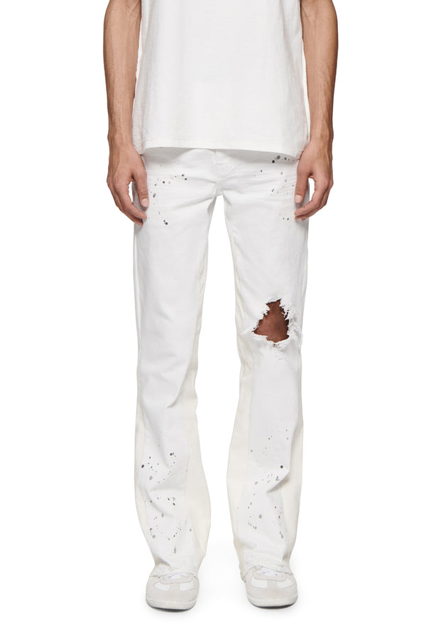 purple brand Double Panels Flare Blowouts Light Indigo