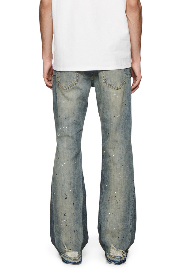 Purple Brand Double Panels Flare Destroy Mid Indigo