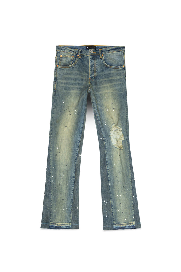 Purple Brand Double Panels Flare Destroy Mid Indigo