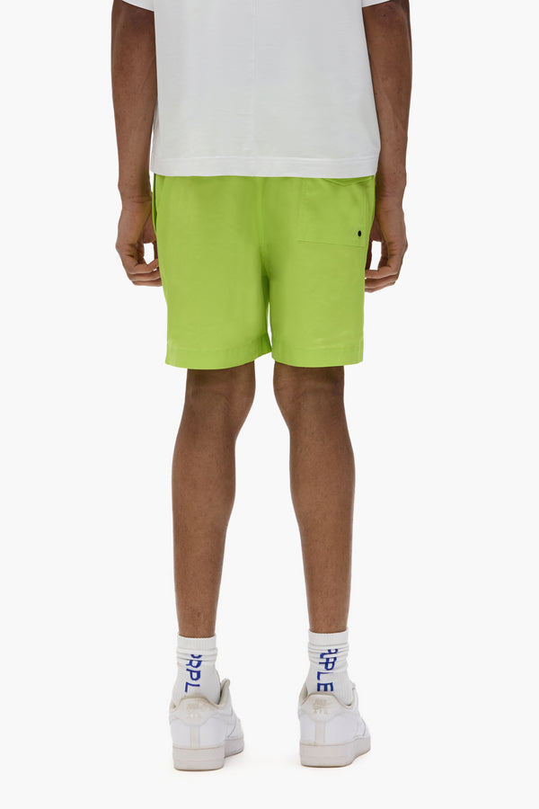 Purple Brand Embroidered Wordmark Swim Shorts Green