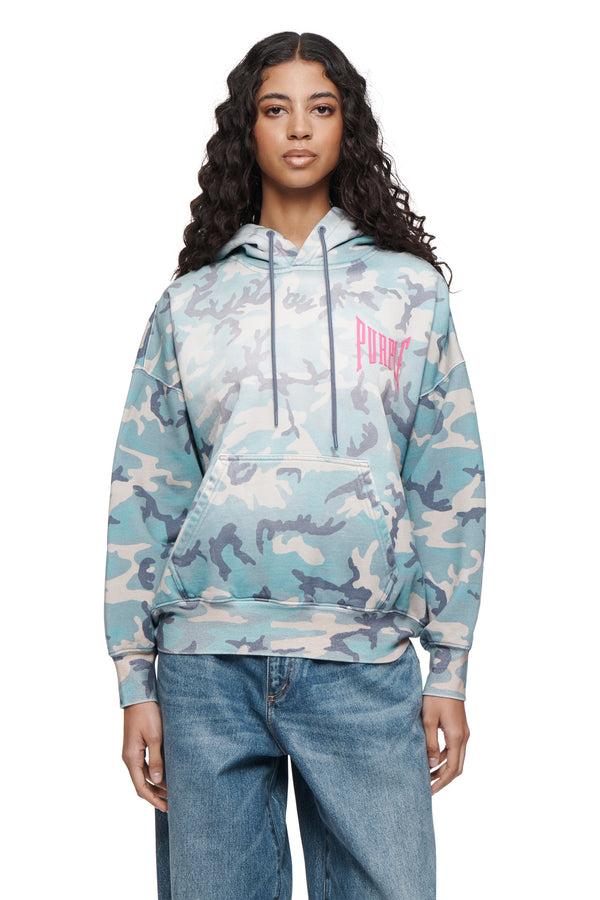purple brand Faded Camo Pull Over Hoodie All Over Print