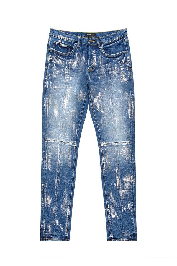 Purple Brand P001 Angel Silver Foil Cross Dark Indigo