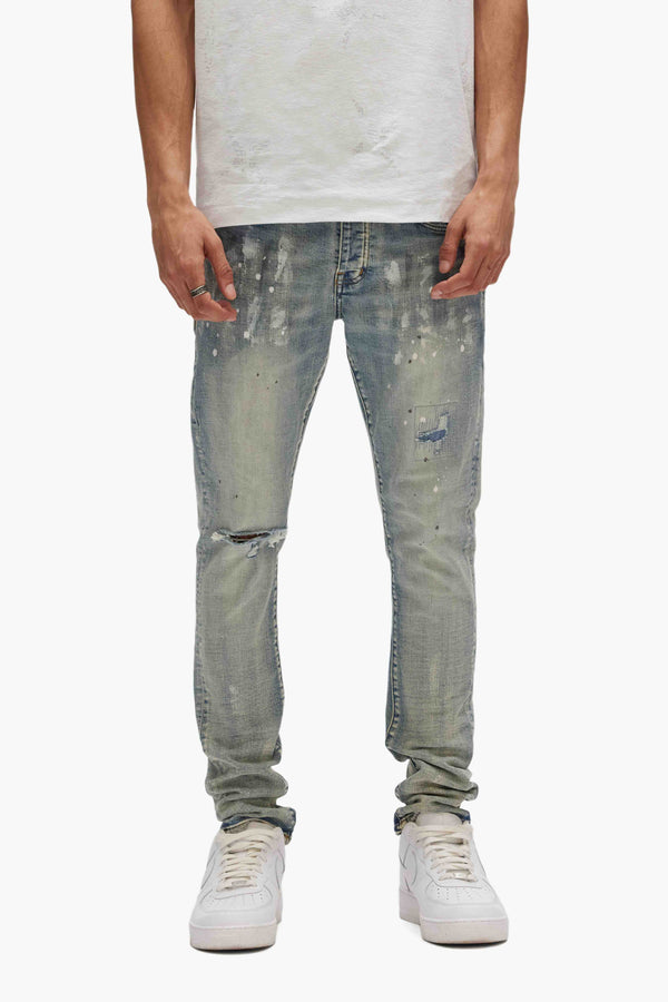 purple brand P001 Light Indigo Paint Blowout Indigo