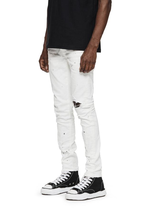 Purple Brand P001 Optic White Paint Blowout Light Indigo