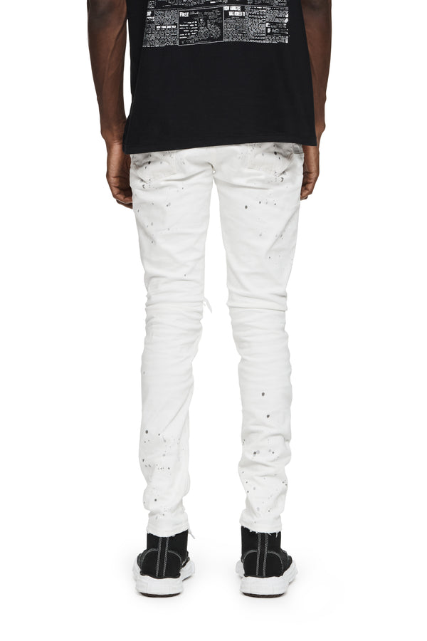 Purple Brand P001 Optic White Paint Blowout Light Indigo