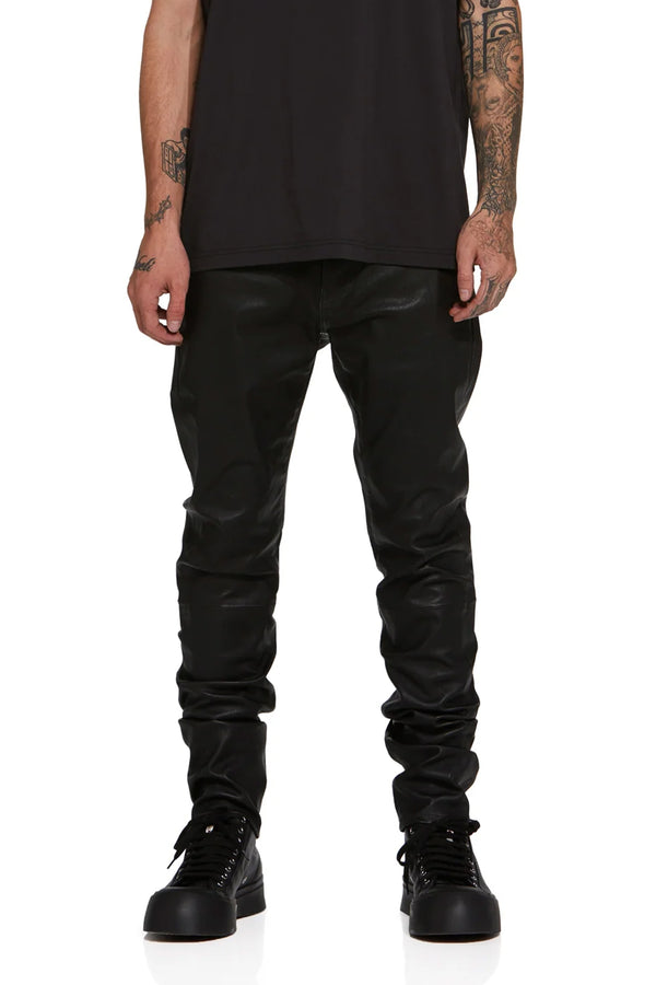 purple brand P001 Stretch Leather Black Beauty Black