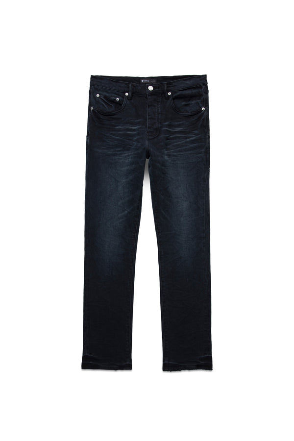 Purple Brand P005 MID RISE STRAIGHT LEG JEAN - Faded Black Aged Black