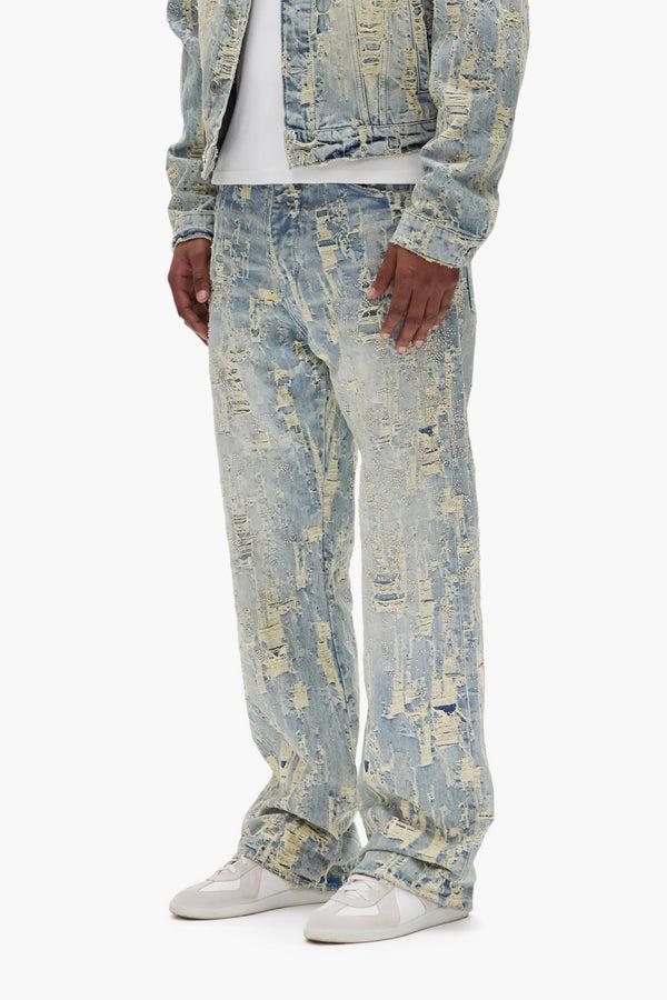 Purple Brand P018 Bead Splatter Destroy Light Indigo