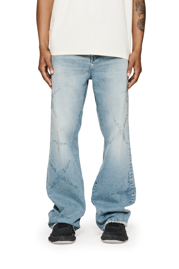 purple brand P018 Vintage Indigo Crystals Light Indigo