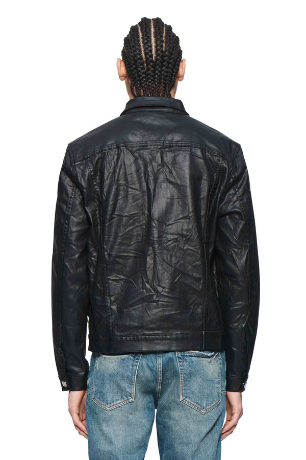 Purple Brand P024 Creased Film Trucker Jacket Black