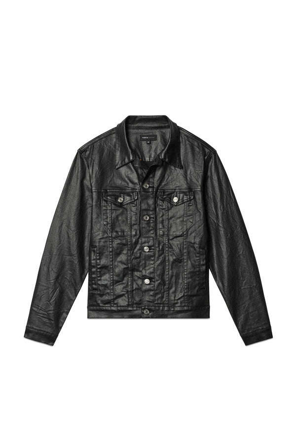 Purple Brand P024 Creased Film Trucker Jacket Black