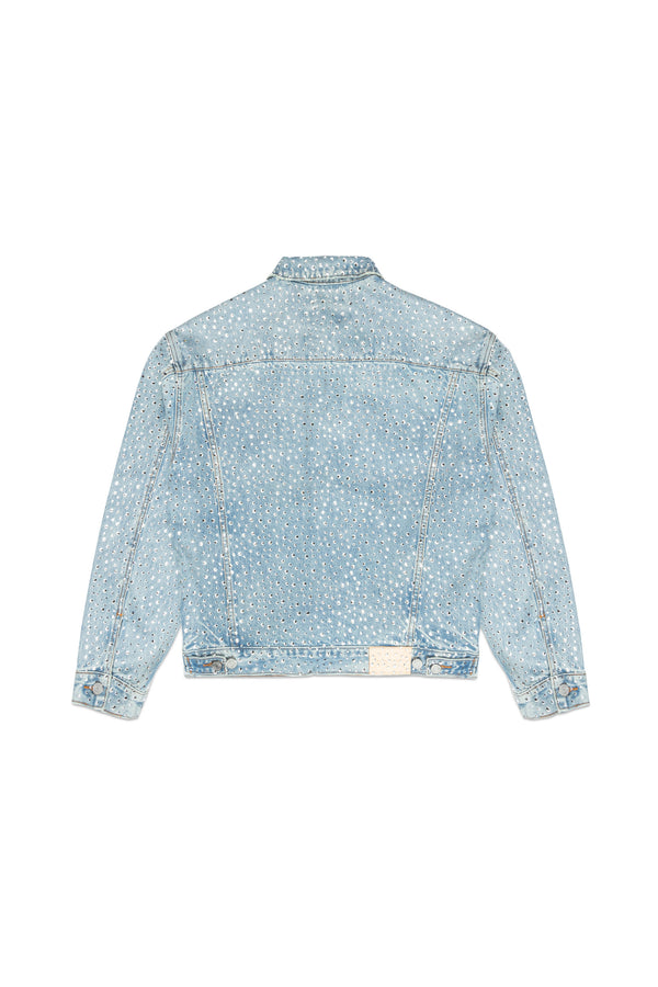 Purple Brand P027 Crystal Galore Oversized Jacket Light Indigo