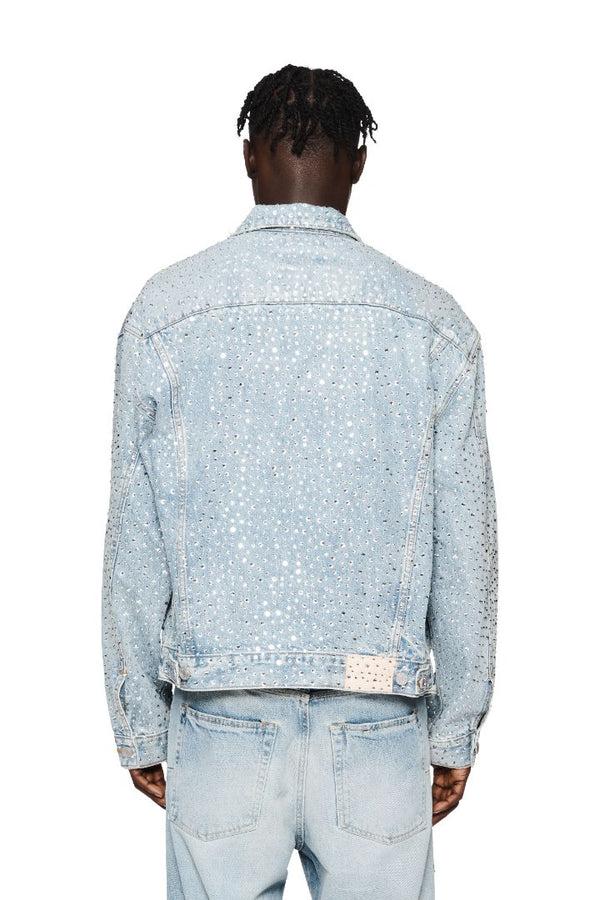 Purple Brand P027 Holloway Vintage Crystal Jacket Light Indigo