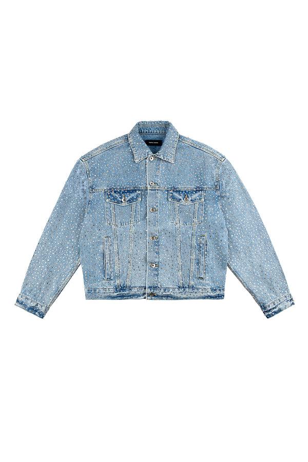 Purple Brand P027 Holloway Vintage Crystal Jacket Light Indigo