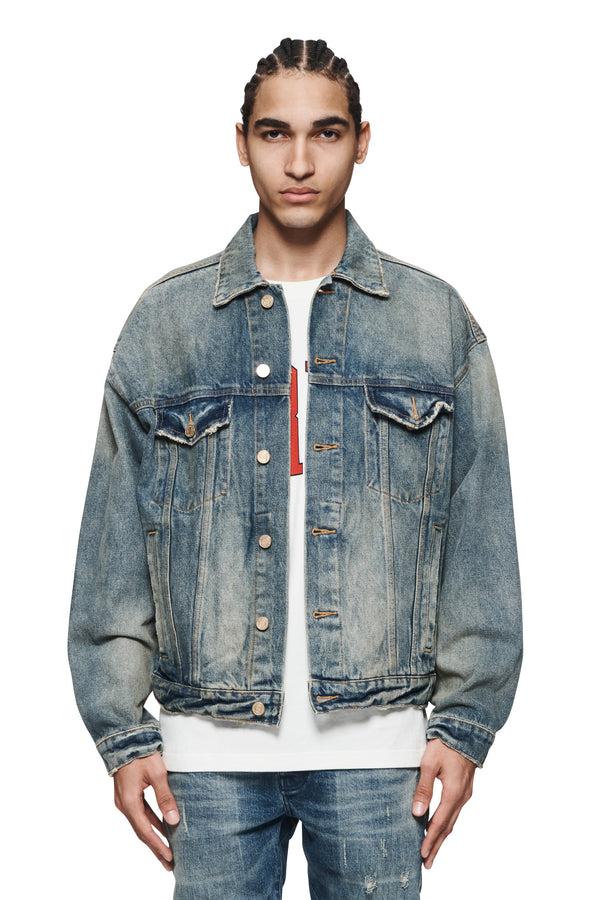 purple brand P027 Oversized Vintage Dirty Light Indigo