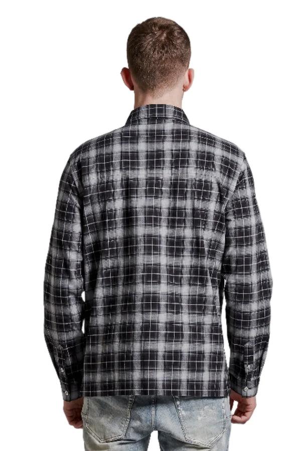 Purple Brand P304 PLAID SHIRT - Bias Chest Pocket Black