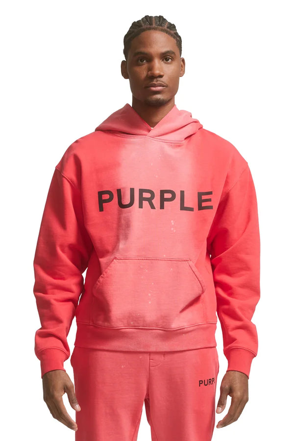 purple brand P447 French Terry Red Poppy Hoodie Red