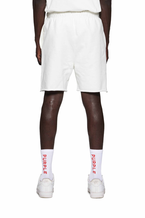 Purple Brand Painted Wordmark Sweatshorts Light Indigo