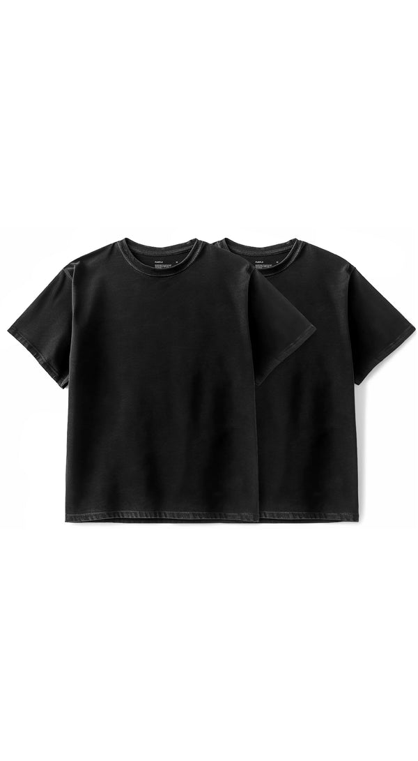 Purple Brand 2 Pack Tees Black