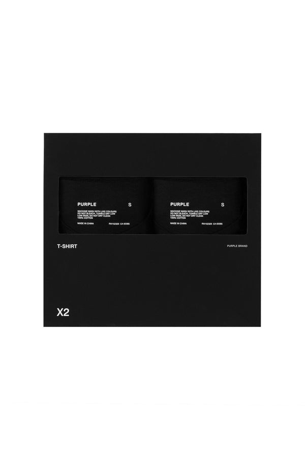 purple brand 2 Pack Tees Black