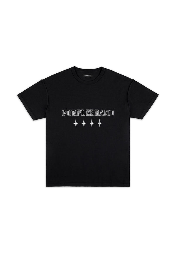 purple brand 4 Star Tee Black