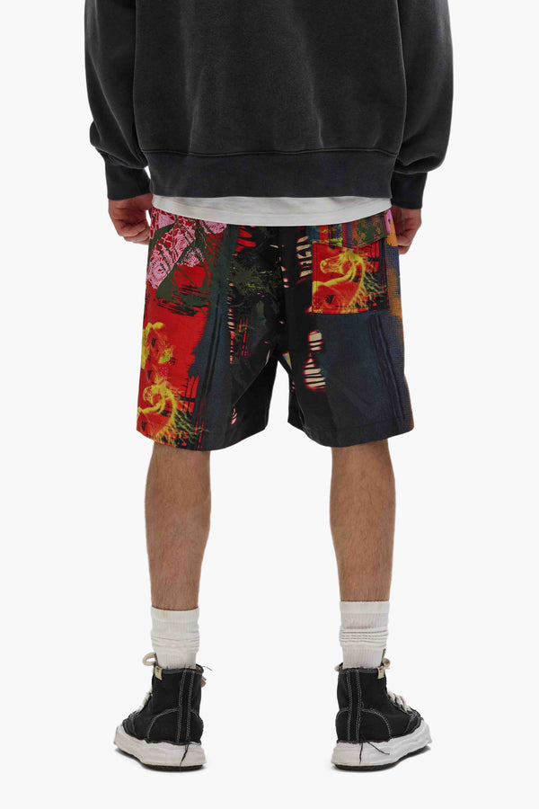 Purple Brand Abstract Swim Shorts Multicolor