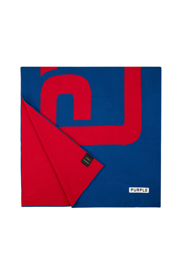 purple brand Acrylic Purple Brand Scarf Blue