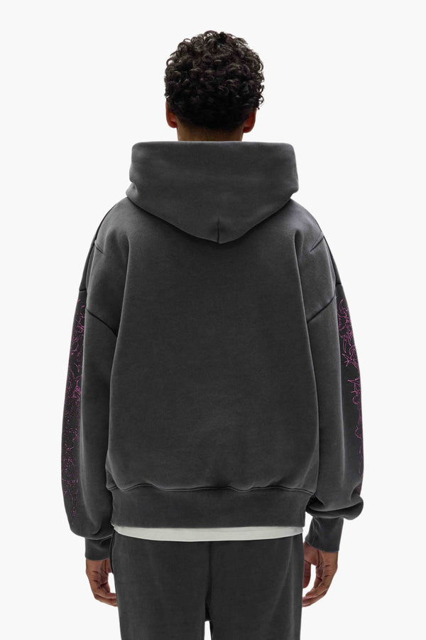 Purple Brand Arched Gothic Hoodie Black