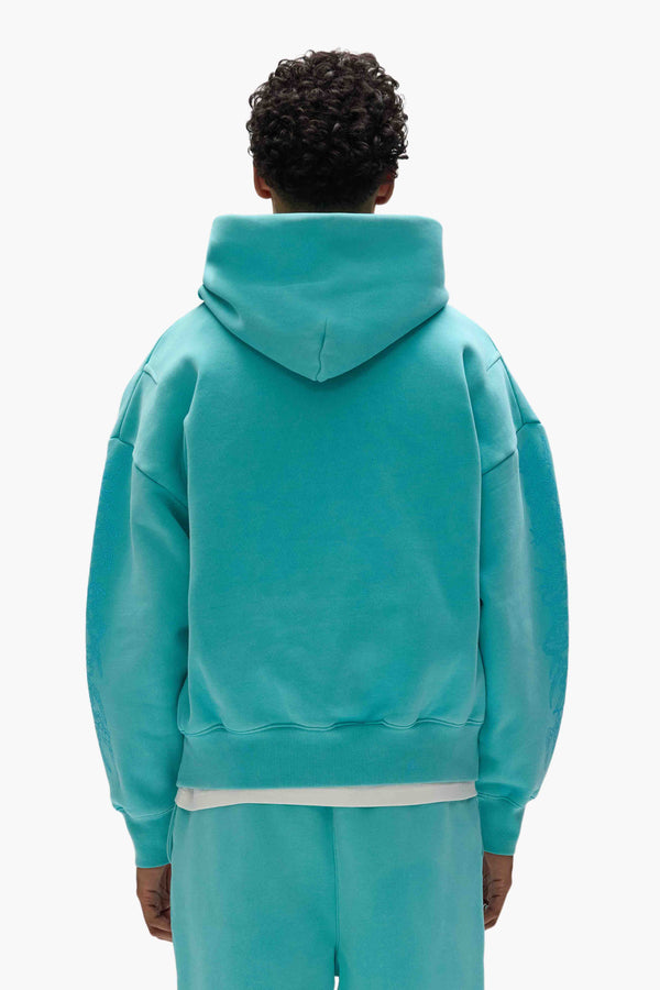 Purple Brand Arched Gothic Hoodie Blue