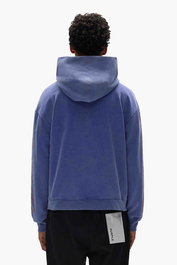 Purple Brand Arched Gothic Hoodie Blue