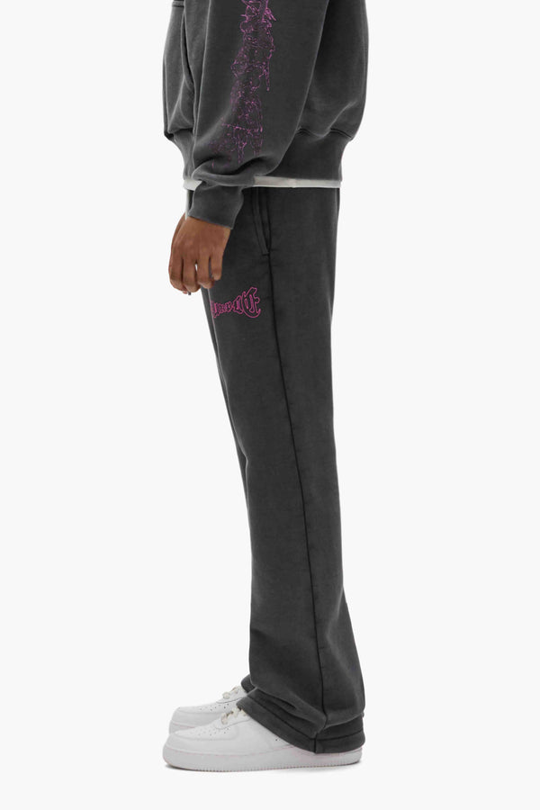 Purple Brand Arched Gothic Sweatpant Black