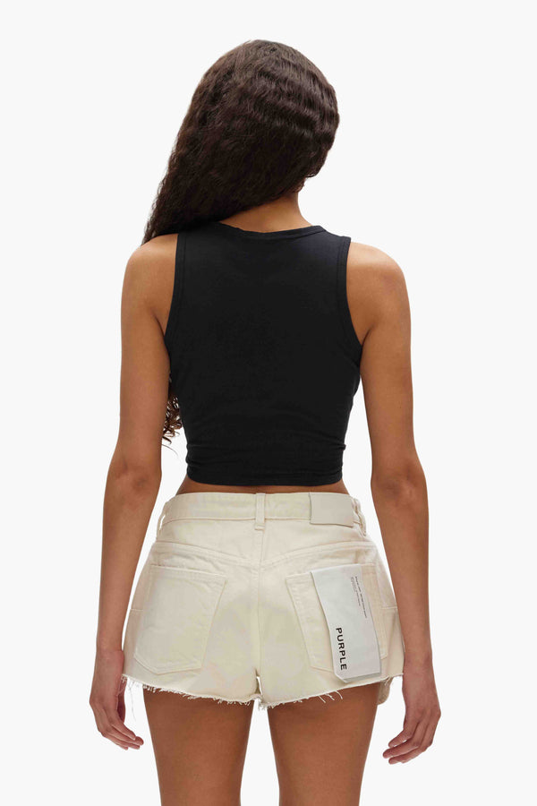 Purple Brand Arched Gothic Tank Top Black