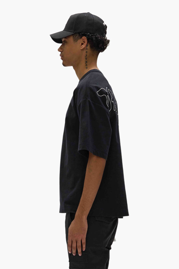 Purple Brand Arched Gothic Tee Black