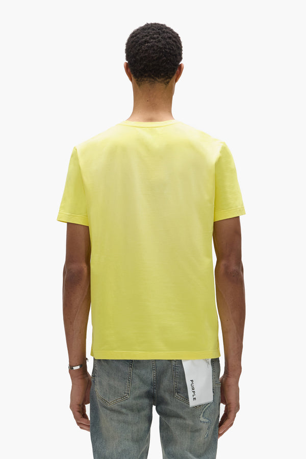 Purple Brand Arched Gothic Wordmark Tee Yellow