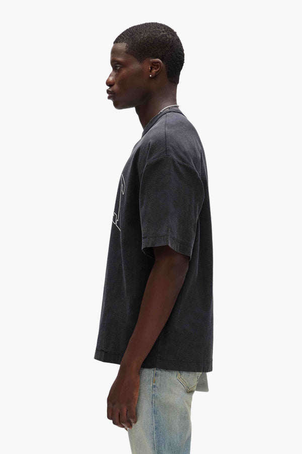 Purple Brand Arched Outline Tee Black