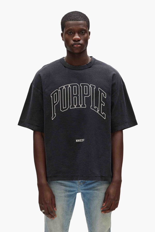 purple brand Arched Outline Tee Black