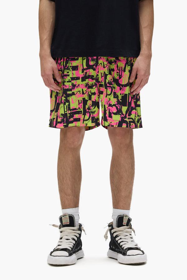 purple brand Archetype Swim Shorts Green & Pink