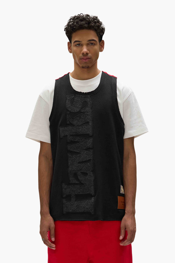 purple brand Atlanta Hawks Mesh Jersey Black & Red