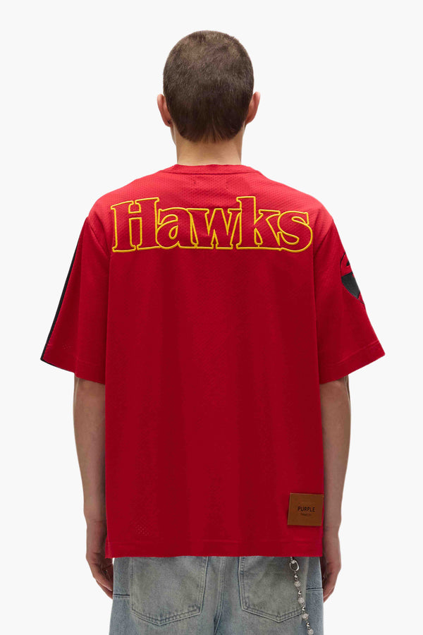 Purple Brand Atlanta Hawks Mesh Tee Black & Red