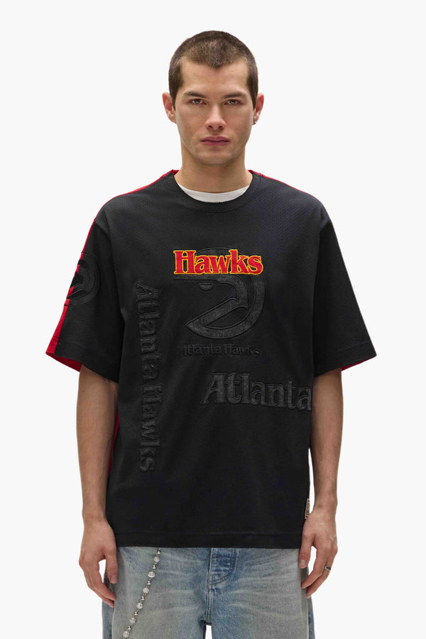 purple brand Atlanta Hawks Mesh Tee Black & Red