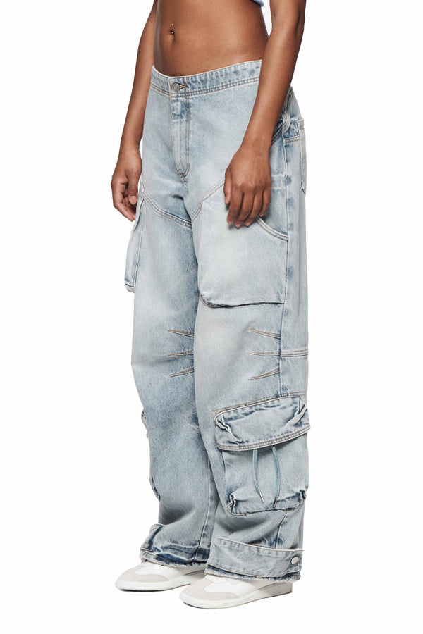 Purple Brand Baggy Aviator Hotfix Light Indigo